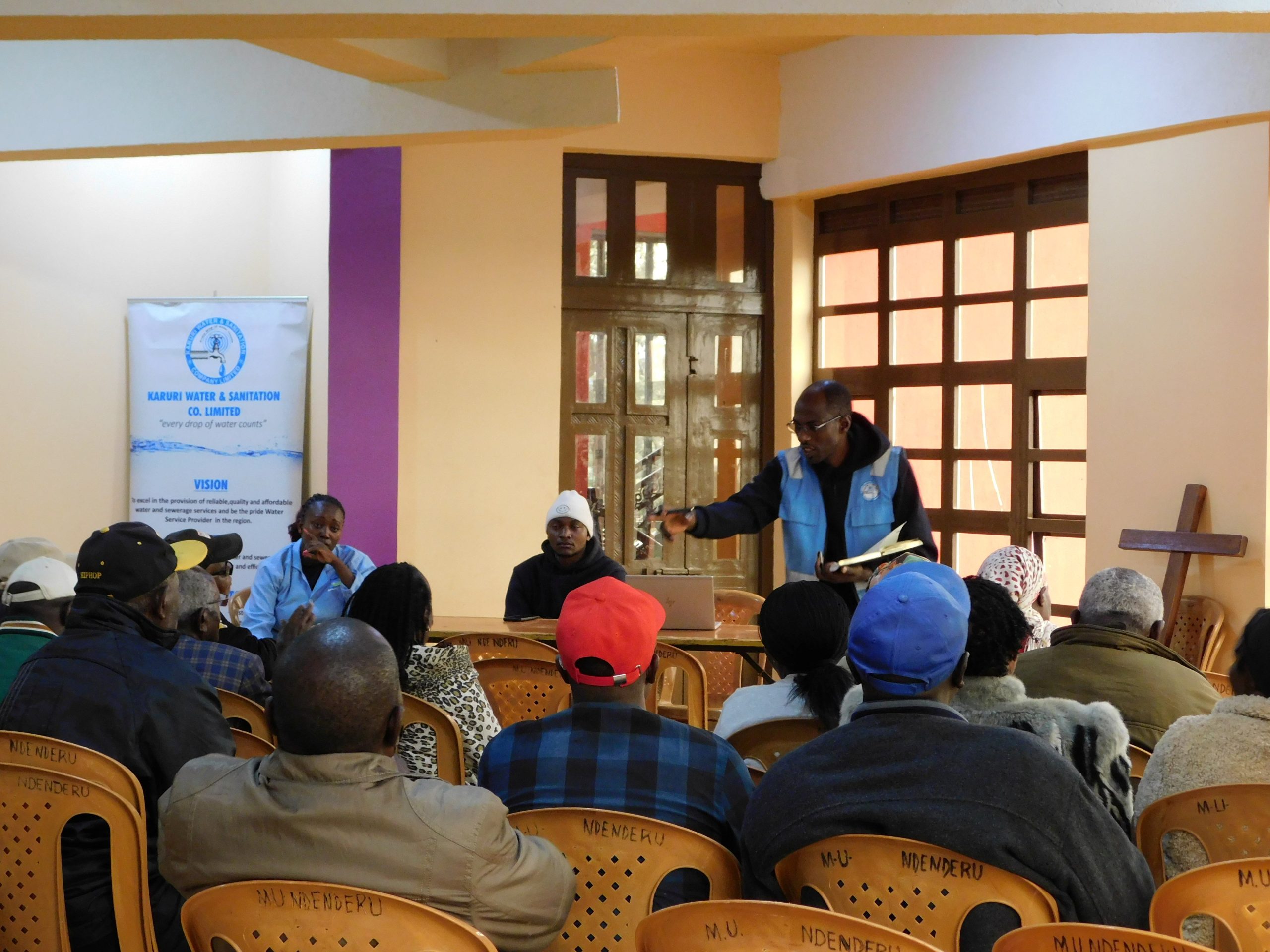 KAWSCO Technical Represntatives presenting to customers at the Ndenderu clinic
