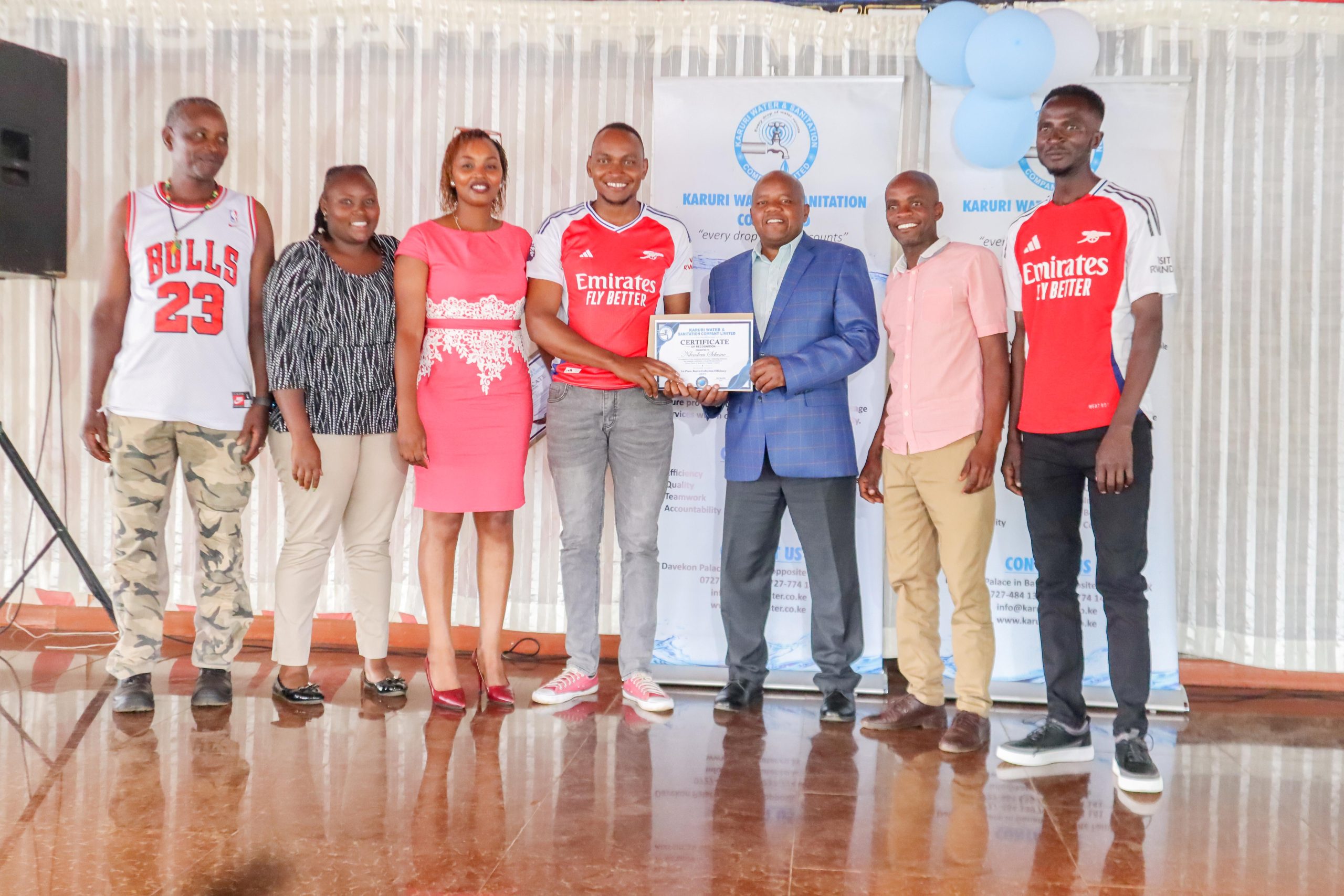 Scheme Team Leaders receiving their awards